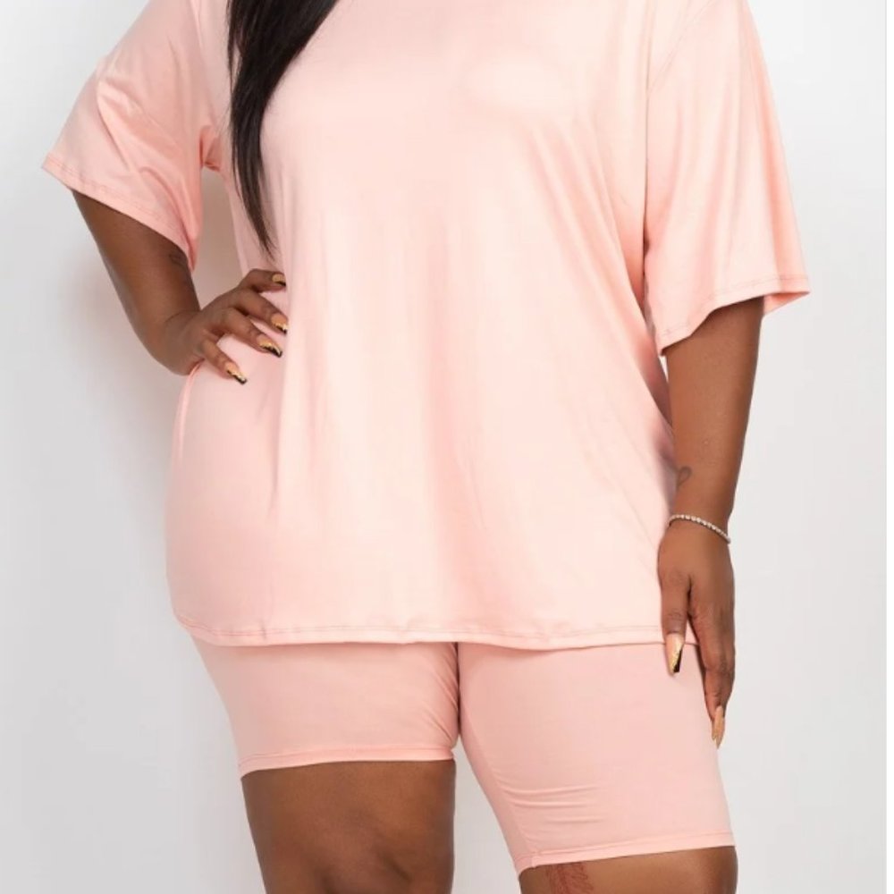 2-PC Biker Short Set
